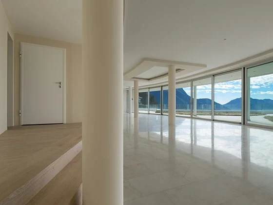 concretubo cilíndrico em projeto residencial casa com colunas cilíndricas
